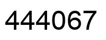 Number 444067 black image
