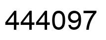 Number 444097 black image