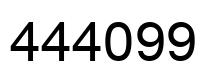 Number 444099 black image