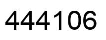 Number 444106 black image