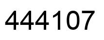 Number 444107 black image