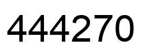 Number 444270 black image