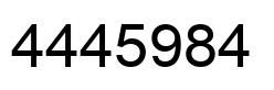 Number 4445984 black image