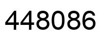 Number 448086 black image