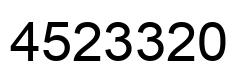 Number 4523320 black image