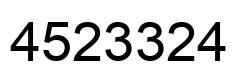 Number 4523324 black image