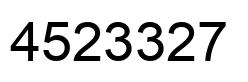 Number 4523327 black image