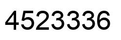 Number 4523336 black image