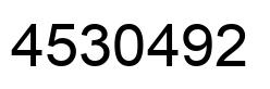 Number 4530492 black image