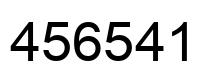 Number 456541 black image