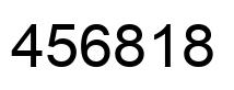 Number 456818 black image