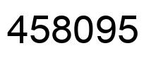Number 458095 black image