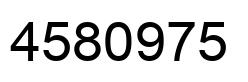 Number 4580975 black image