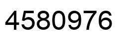 Number 4580976 black image