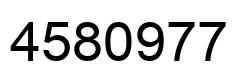Number 4580977 black image