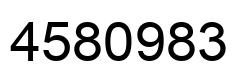 Number 4580983 black image