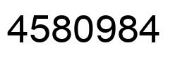 Number 4580984 black image