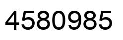 Number 4580985 black image