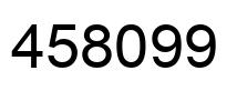 Number 458099 black image