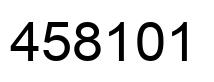 Number 458101 black image