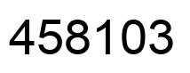 Number 458103 black image