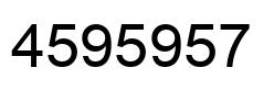 Number 4595957 black image