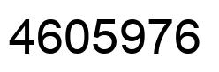 Number 4605976 black image
