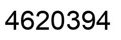 Number 4620394 black image