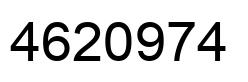 Number 4620974 black image