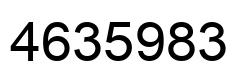 Número 4635983 imagen negro