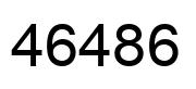 Number 46486 black image