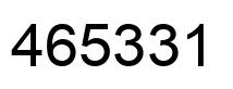 Number 465331 black image