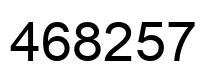 Number 468257 black image