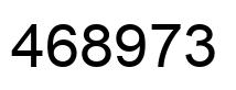 Number 468973 black image