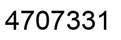 Number 4707331 black image