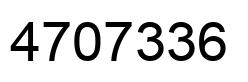 Number 4707336 black image