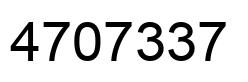 Number 4707337 black image