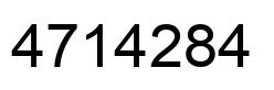 Number 4714284 black image