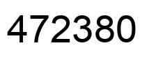 Number 472380 black image