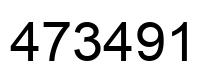 Number 473491 black image
