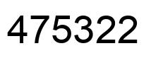 Número 475322 imagen negro
