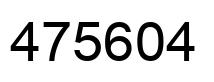 Número 475604 imagen negro