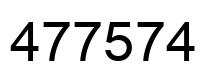 Number 477574 black image