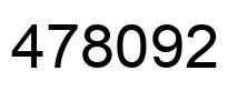 Number 478092 black image