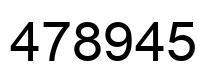 Number 478945 black image