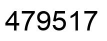 Number 479517 black image