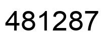 Number 481287 black image
