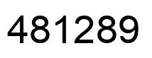 Number 481289 black image