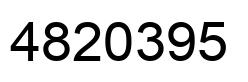 Number 4820395 black image