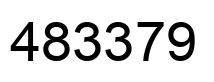 Number 483379 black image